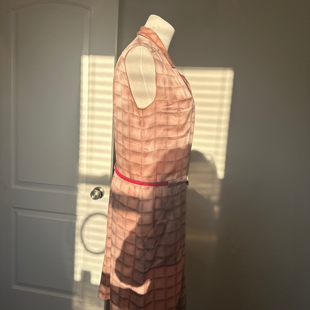 Vintage Chanel Pink Plaid Shirtdress sz 40 - Picture 14 of 14